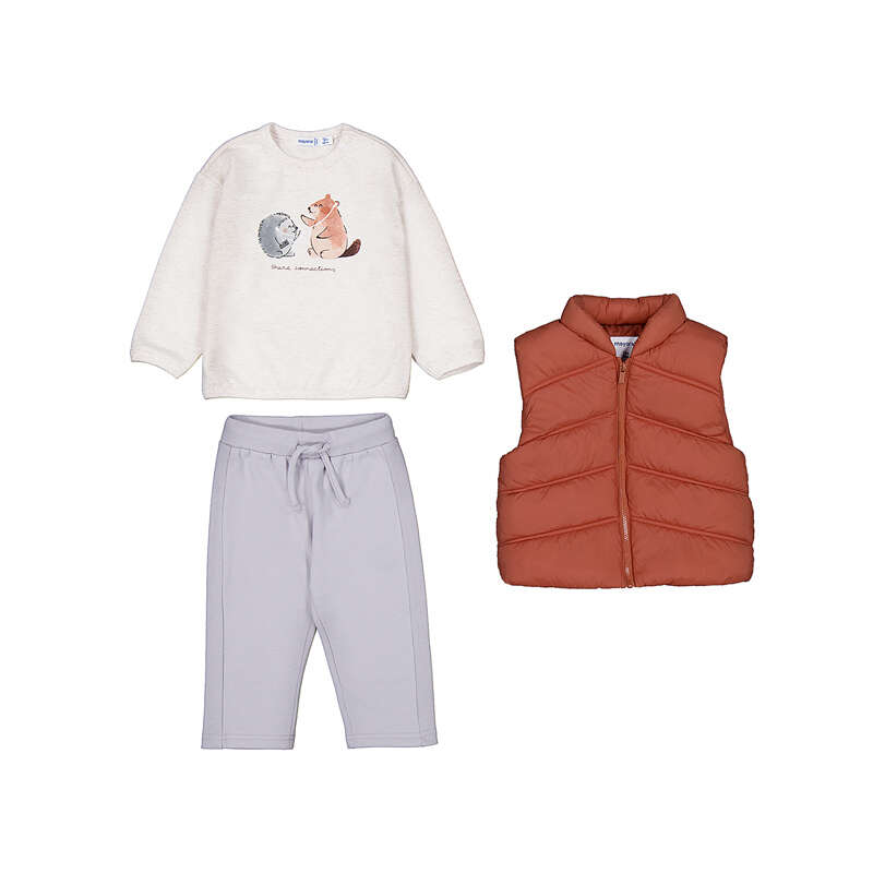 Mayoral Σετ παντελόνι με πουλόβερ και γιλέκο για Baby Αγόρι | Κωδ. 2687
